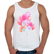 PRINTFASHION Watercolor Balloons - Férfi atléta - Fehér atléta, trikó