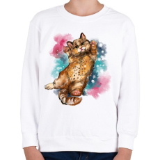 PRINTFASHION watercolor cat - Gyerek pulóver - Fehér