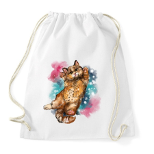 PRINTFASHION watercolor cat - Sportzsák, Tornazsák - Fehér tornazsák