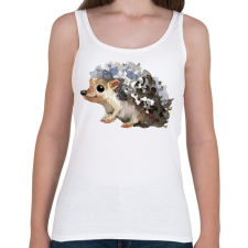 PRINTFASHION Watercolor Hedgehog - Női atléta - Fehér női trikó