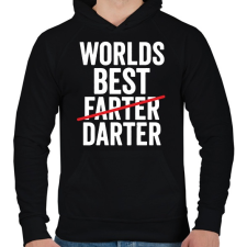 PRINTFASHION WB Darter - Férfi kapucnis pulóver - Fekete férfi pulóver, kardigán