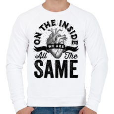 PRINTFASHION We are all the same - Férfi pulóver - Fehér