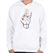 PRINTFASHION We*dEveryD4Y - Gyerek kapucnis pulóver - Fehér gyerek pulóver, kardigán