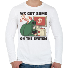 PRINTFASHION we got some bugs - Férfi hosszú ujjú póló - Fehér férfi póló