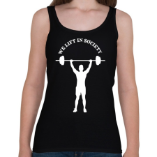 PRINTFASHION We lift in society  - Női atléta - Fekete női trikó