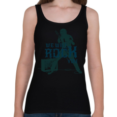 PRINTFASHION we will rock you - Női atléta - Fekete