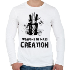 PRINTFASHION Weapons Of Mass Creation - Férfi hosszú ujjú póló - Fehér férfi póló