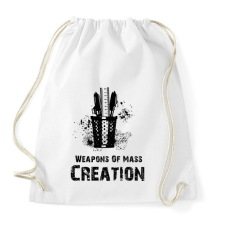 PRINTFASHION Weapons Of Mass Creation - Sportzsák, Tornazsák - Fehér tornazsák