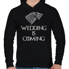 PRINTFASHION Wedding is Coming - Férfi kapucnis pulóver - Fekete