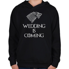 PRINTFASHION Wedding is Coming - Gyerek kapucnis pulóver - Fekete gyerek pulóver, kardigán