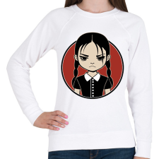 PRINTFASHION Wednesday - Addams Family - Női pulóver - Fehér női pulóver, kardigán