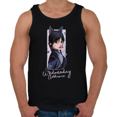PRINTFASHION Wednesday Addams - Férfi atléta - Fekete