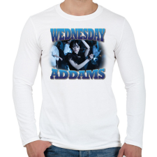 PRINTFASHION Wednesday Addams - Férfi hosszú ujjú póló - Fehér férfi póló