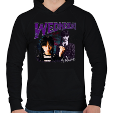 PRINTFASHION Wednesday Addams - Férfi kapucnis pulóver - Fekete férfi pulóver, kardigán