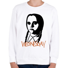 PRINTFASHION Wednesday Addams - Gyerek pulóver - Fehér gyerek pulóver, kardigán