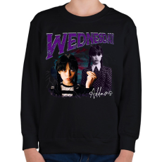 PRINTFASHION Wednesday Addams - Gyerek pulóver - Fekete
