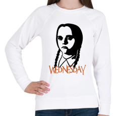 PRINTFASHION Wednesday Addams - Női pulóver - Fehér