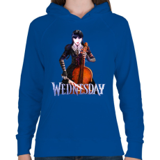 PRINTFASHION Wednesday art 12 - Női kapucnis pulóver - Királykék