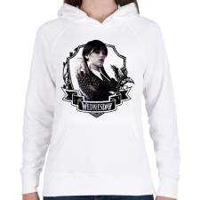 PRINTFASHION Wednesday art 5 - Női kapucnis pulóver - Fehér női pulóver, kardigán