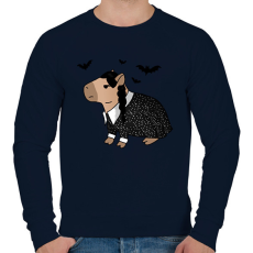PRINTFASHION Wednesday capybara - Férfi pulóver - Sötétkék