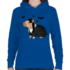 PRINTFASHION Wednesday capybara - Női kapucnis pulóver - Királykék női pulóver, kardigán