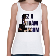 PRINTFASHION Wednesday ez a vidám arcom - Női atléta - Fehér