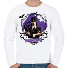 PRINTFASHION Wednesday firka - Férfi pulóver - Fehér férfi pulóver, kardigán