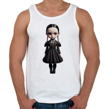PRINTFASHION Wednesday - Gót stílusú illusztráció - Férfi atléta - Fehér atléta, trikó