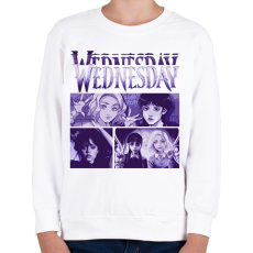 PRINTFASHION Wednesday - Gyerek pulóver - Fehér