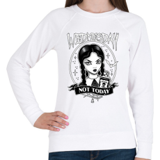 PRINTFASHION Wednesday not today 2 - Női pulóver - Fehér