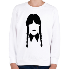 PRINTFASHION Wednesday sziluett - Gyerek pulóver - Fehér