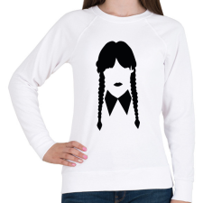 PRINTFASHION Wednesday sziluett - Női pulóver - Fehér női pulóver, kardigán