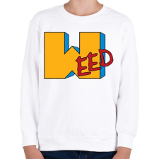 PRINTFASHION Weed - Gyerek pulóver - Fehér gyerek pulóver, kardigán