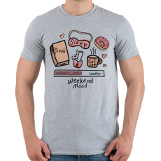 PRINTFASHION Weekend Mood Loading... - Férfi póló - Sport szürke