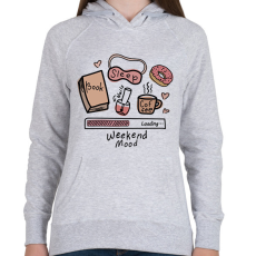 PRINTFASHION Weekend Mood Loading... - Női kapucnis pulóver - Sport szürke
