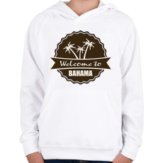 PRINTFASHION Welcome Bahama - Gyerek kapucnis pulóver - Fehér