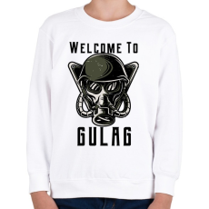 PRINTFASHION Welcome to Gulag - Gyerek pulóver - Fehér