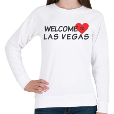 PRINTFASHION Welcome to Las Vegas - Női pulóver - Fehér női pulóver, kardigán