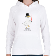 PRINTFASHION Welcome to the duck side - Női kapucnis pulóver - Fehér női pulóver, kardigán