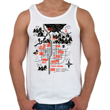 PRINTFASHION Welcome to twinpeaks - Férfi atléta - Fehér atléta, trikó