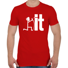 PRINTFASHION Weld it - Férfi póló - Piros