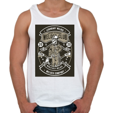 PRINTFASHION Welder club - Férfi atléta - Fehér atléta, trikó