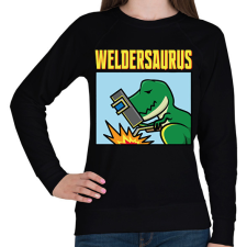 PRINTFASHION Weldersaurus - Női pulóver - Fekete női pulóver, kardigán
