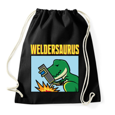 PRINTFASHION Weldersaurus - Sportzsák, Tornazsák - Fekete tornazsák