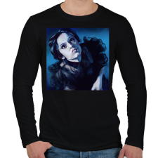PRINTFASHION Wendesday Addams - Férfi hosszú ujjú póló - Fekete férfi póló
