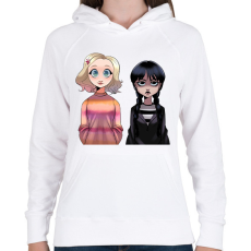 PRINTFASHION Wendesday Addams - Női kapucnis pulóver - Fehér