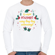 PRINTFASHION Weöres Sándor - Száncsengő - Férfi pulóver - Fehér