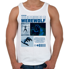 PRINTFASHION Werewolf - Férfi atléta - Fehér atléta, trikó