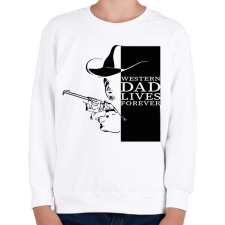 PRINTFASHION Western dad - Gyerek pulóver - Fehér gyerek pulóver, kardigán