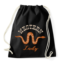 PRINTFASHION Western Lady - Sportzsák, Tornazsák - Fekete tornazsák